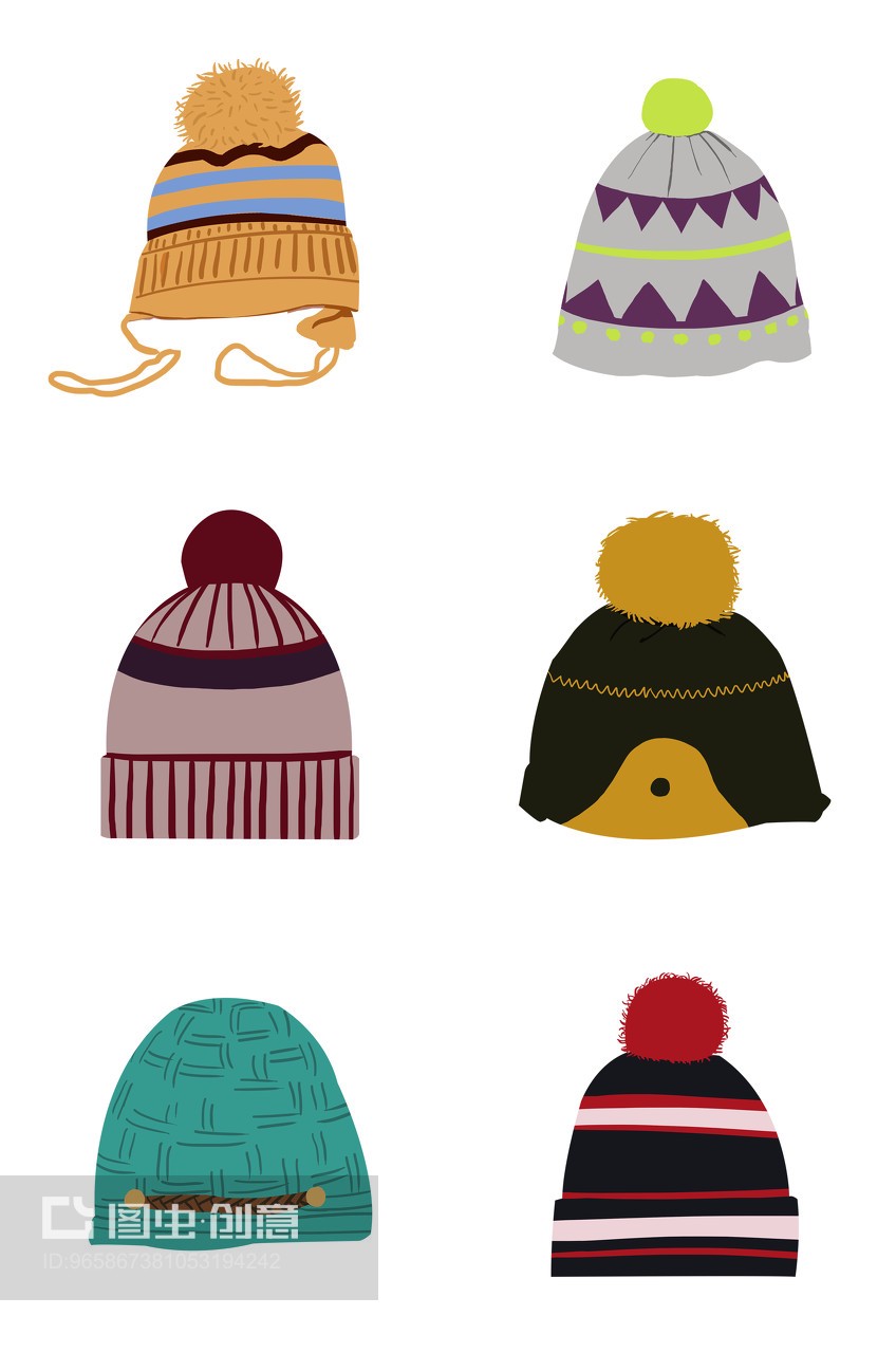 手绘卡通帽子